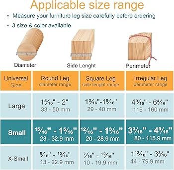 テーブル・チェア・ハンモック BlackDesign WOOD CHAIR LEG COVER 32 Pcs Chair Leg Protectors for Hardwood Floors, Silicone
